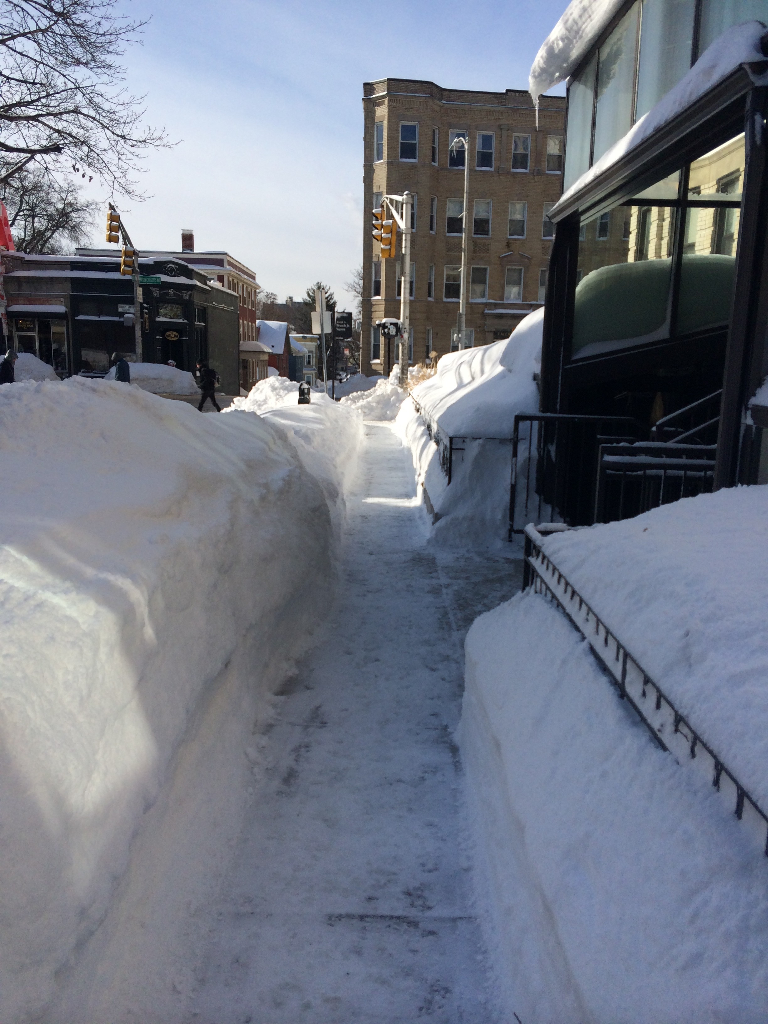 Most of the sidewalks were already cleared